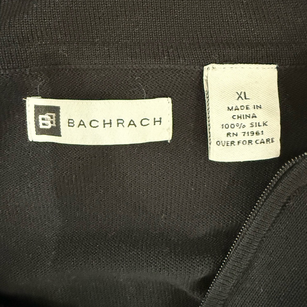 Bachrach Black‎ and Tan Zip Up Sweater - Picture 3 of 4